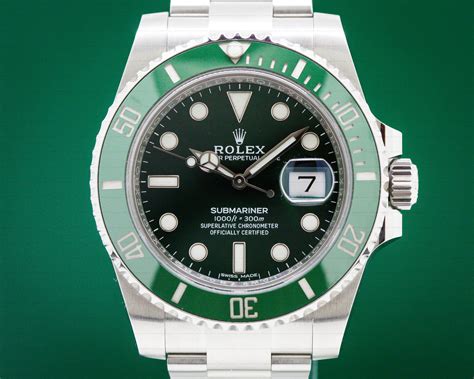 rolex submariner price green|rolex submariner green dial price.